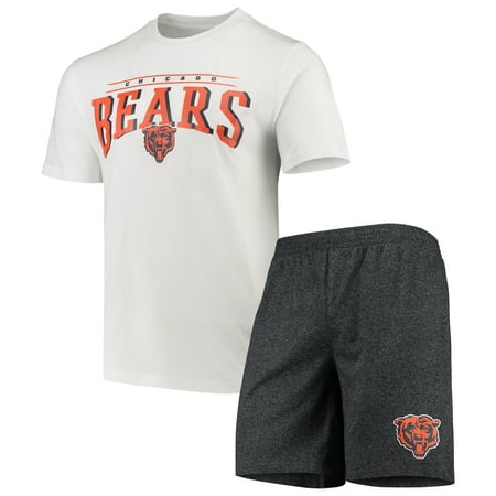 Chicago Bears Set - Chicago Bears Concepts Sport Father's Day T-Shirt & Shorts Sleep Set - White/Charcoal