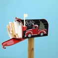 thumbnail image 7 of Christmas Tree Red Truck Mailbox Covers, Magnetic Post Box Cover Wraps Large Size 25.5x21 in for Garden Yard Decor, 7 of 7