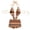 Orange, variant on Women's Boho Tribal Print 2-Piece Bikini Set, Halter Triangle Swimsuit with Shorts
