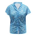 thumbnail image 2 of Vedolay Summer Tops For Women Women T Shirt Short Sleeve Crew Neck Tee Tops Blouse,Blue M, 2 of 5