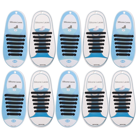 Cordones para zapatos perezosos 60 piezas Cordones para zapatos perezosos de silicona Cordones para zapatos perezosos Cordones sin corbata Lo mejor de la línea Jadeshay  A