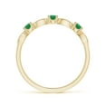thumbnail image 2 of ANGARA Natural Emerald & Diamond Marquise and Dot Ring in 14K Yellow Gold for Women (Size-2.7mm) | May Birthstone, Birthday, Anniversary, Jewelry Gift for Women | Natural Emerald Ring, 2 of 9