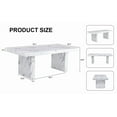 thumbnail image 5 of White Marble Dining Table - 78.7" MDF Kitchen Table for 8-10, Versatile Home/Office Use. Elegant, Durable, Easy Clean. Perfect for Dining Room, Kitchen, or Workspace., 5 of 27