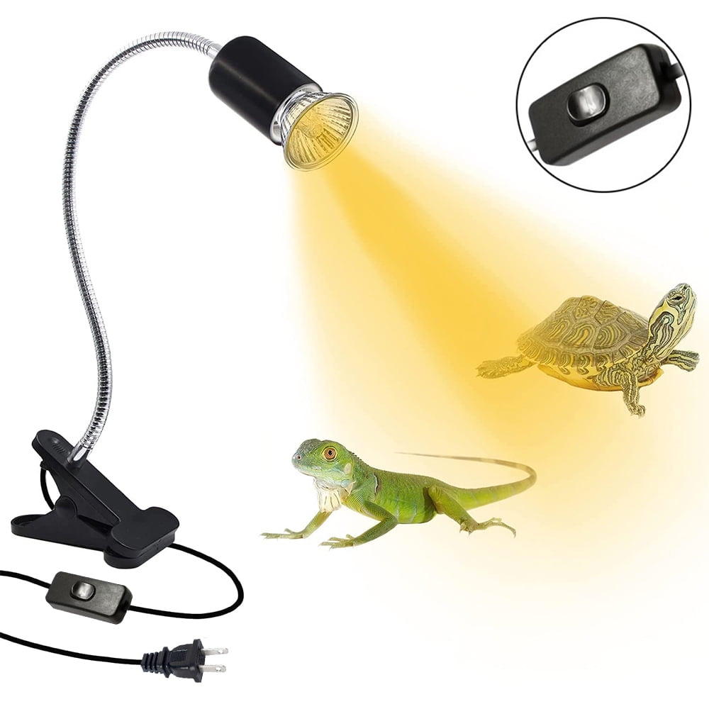 360° Rotate Clamp Lamp Holder Turtle Reptile Basking Clip Light Base Room Home 