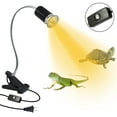 thumbnail image 1 of Reptile Heat Lamp Tortoise Basking Spot Lamp Turtle 360°Rotatable Light Clamp Flexible Ceramic Clip Desk Light Holder Socket With Dimmable Switch For Aquarium Pet Lizard, 1 of 5