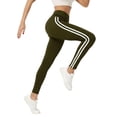 thumbnail image 2 of Women'S Yoga Lounge Leggings with Double Stripe Design, Comfort Fit, Non-See Through Green XL, 2 of 7