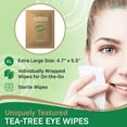 thumbnail image 4 of NOVEHA 60PCs Tea Tree & Coconut Oil Eyelid & Lash Wipes For Demodex, Blepharitis & Itchy Eyes, Eyelash Wipes With Aloe Vera, Daily Eye Cleanser, 4 of 8