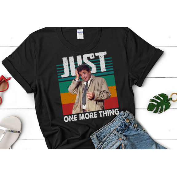Columbo Just One More Thing Vintage T-Shirt, Detective TV Series Shirt, Columbo Shirt, Movie Quote Shirt