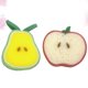 thumbnail image 2 of GOOHOCHY 2 piezas de cepillos de ducha creativos con forma de fruta Esponja Bola de baño para niños Esponjas de baño suaves y suaves Esponjas para el cuerpo (manzana + pera), 2 of 7