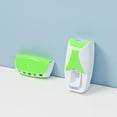 thumbnail image 3 of Justharion Automatic Toothpaste Dispenser Washable Self-adhesive Solid Color Bathroom Toilet Toothbrush Holder Accessories Green 1Set, 3 of 6
