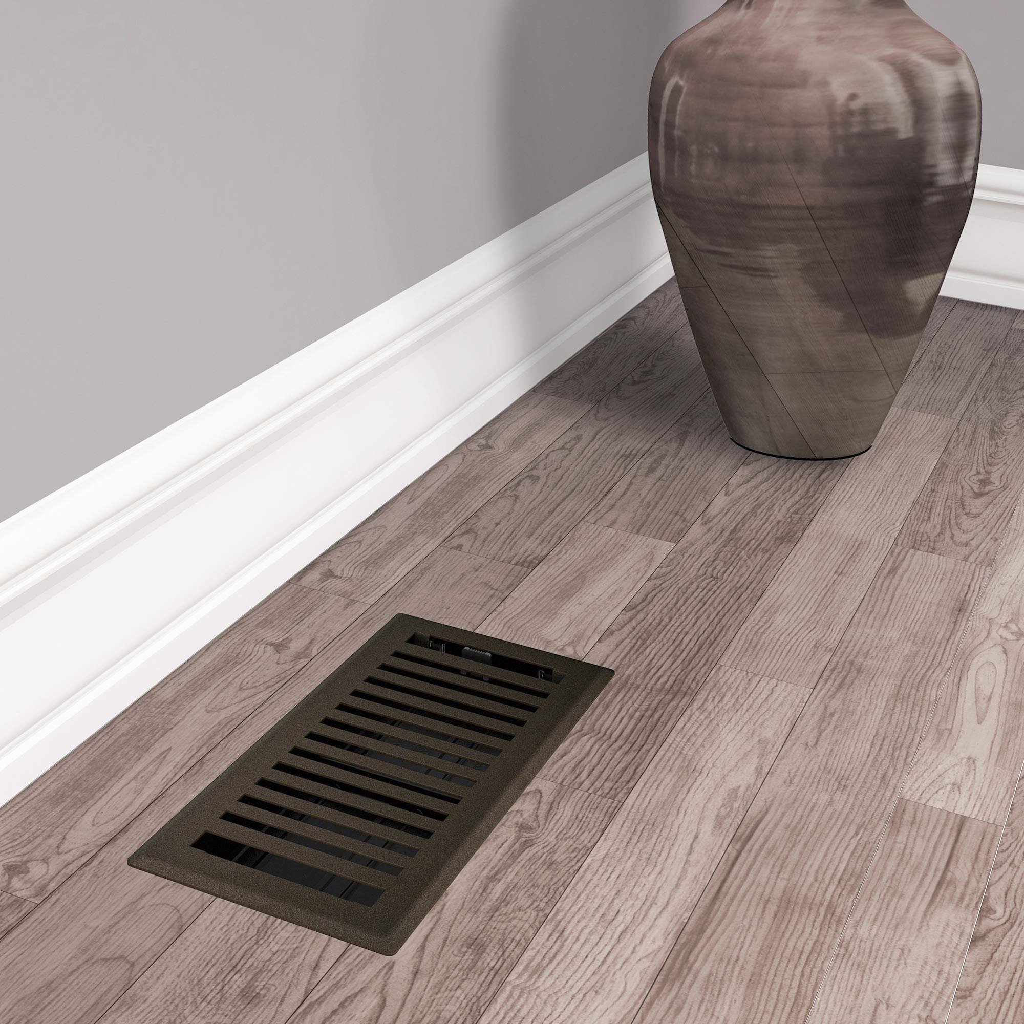 Imperial RG3434 4 x 10-Inch Montezuma Decorative Floor Register, Bronze Age, 5 Count