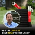 thumbnail image 3 of Pocket Hose 100 FT Silver Bullet 2.0 Expandable Garden Hose with Turbo Shot Nozzle, AS SEEN ON TV, Lead-Free, Solid Aluminum Connectors, Easy On/Off Valve, Kink-Free, Leak-Proof, 3 of 13