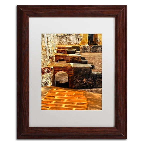 Trademark Fine Art "Castillo de San Felipe del Morro 10" Canvas Art by CATeyes, White Matte, Wood Frame