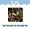 thumbnail image 2 of 14 Inch Wall Clock Battery Operated Square Clock Decorative for Office, Kitchen, Outdoor, Living Room，Wine and Ripe Grapes on Wooden Table Lovely Drawing, 2 of 4
