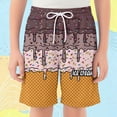 thumbnail image 4 of BOOMNY Toddler Girls Baggy Shorts Wide Leg Shorts for Girl Trendy Ice Cream Graphic Elastic Waist Lightweight Loose Fit Soft Summer Shorts With Pocket, 4 of 4