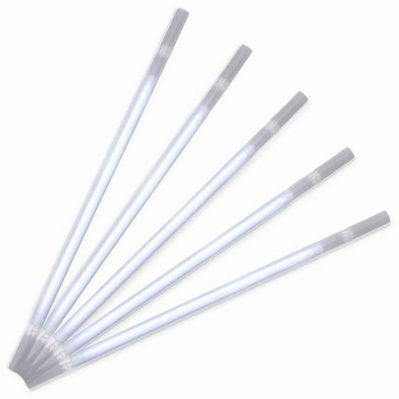 White Glow Drinking Straws Pack of 25