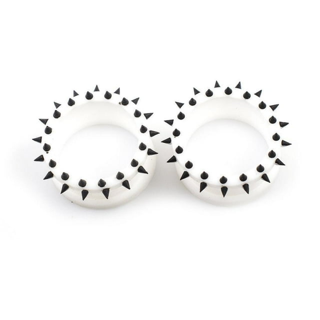 Bouchons de Tunnels en Silicone avec Pointes en Silicone Double Évasée Ensemble de 2