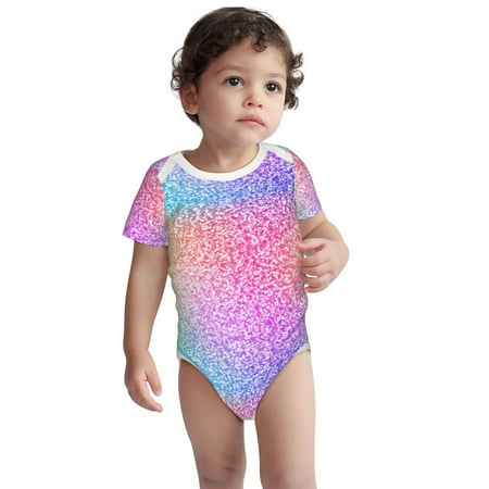 

Fotbe Colorful Glitters Pattern Unisex-baby Short-sleeve Bodysuit Short Sleeve Bodysuits One-piece 100% Organic Cotton for Infant Baby Boys Unisex-12 Months