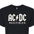 thumbnail image 3 of ACDC - Glow In The Dark - Back In Black - Juniors Cropped CotTon Blend T-Shirt, 3 of 5