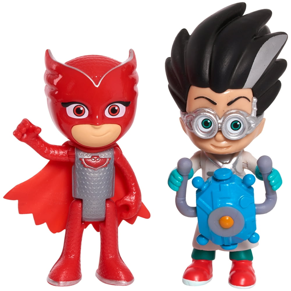 PJ Masks Hero VS Villain 2 Pack Figure Set Owlette & Romeo Walmart