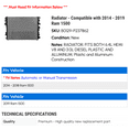 thumbnail image 2 of Radiator - Compatible with 2014 - 2019 Ram 1500 2015 2016 2017 2018, 2 of 2