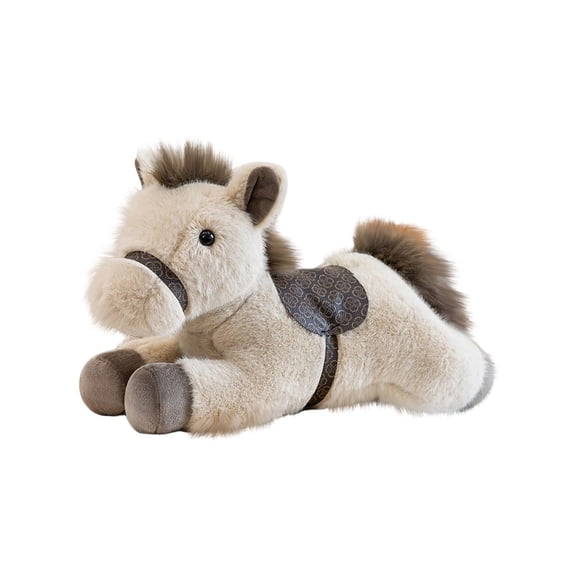 2026 New Stuffed Horse Toys, New Year Gift Cute Horse Plush Toys, Plush Toys are Cute and Suitable for Giving as Gifts, They are Made of Safe Materials for Adult (17.7 inch, White)