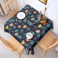 thumbnail image 2 of Pioneer Flower Floral Print Pattern Square Tablecloth, Waterproof Wipeable Spillproof Washable Table Cover for Home Kitchen Party Decor, 60"x60", 2 of 6
