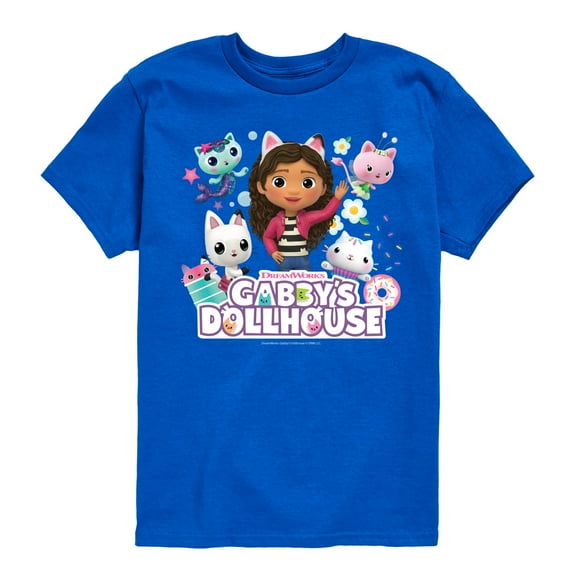 Gabby'S Dollhouse - Gabbys Dollhouse Group - Youth Short Sleeve Graphic T-Shirt