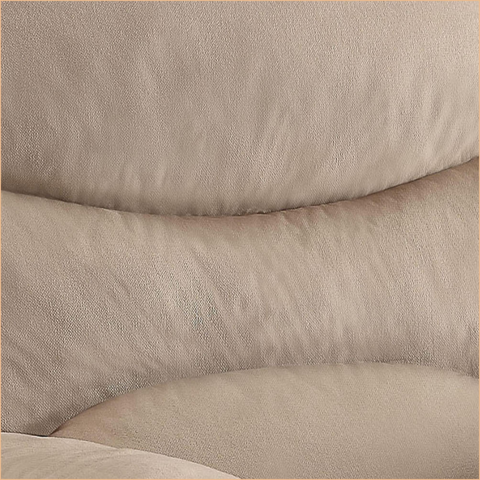 Recliner with Motion Recline & Pillow Top Arms | Fabric & Metal Frame | Beige
