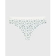 thumbnail image 4 of Ultrasoft Modal Thong Panty With Lace Trim in Breezy Floral, 4 of 5