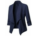 thumbnail image 4 of Dezsed Women Business Solid Blazer Coats Womens Fashion Casual Solid Open Front Cardigan Long Sleeve Jacket Coat Navy XXXL, 4 of 6