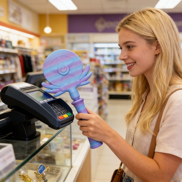 Varita de pago sin contacto | Dispositivo para pagar con un toque y realizar transacciones sin contacto | Alternativa portátil de billetera digital para pagos seguros