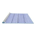 thumbnail image 2 of Ahgly Company Machine Washable Indoor Square Solid Blue Modern Area Rugs, 3' Square, 2 of 4