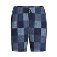 thumbnail image 4 of Gaeub Blue Gingham Buffalo Check Printed Men's Short Pajama Pants, Lightweight Lounge & Sleep Bottoms Keep You Cool - X-Large, 4 of 9