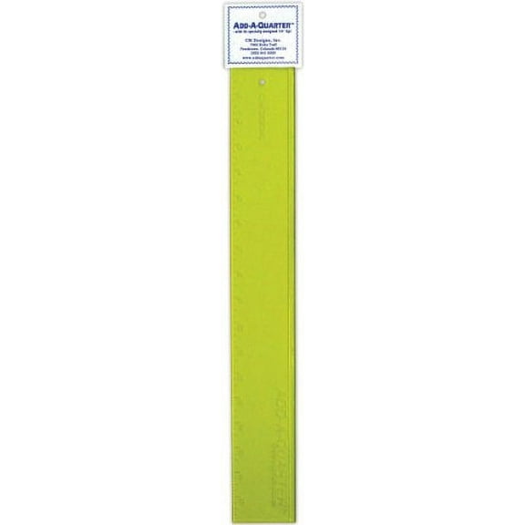 CM Designs 18-Inch Add-A-Quarter Ruler, Yellow