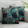 thumbnail image 3 of Heduofu Short Plush Pillowcase, Owl and Colorful Flowers Square Pillowcase, Sofa Bedroom Car Decoration Pillowcase,Available In Various Sizes, 3 of 5
