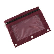 Adorable Zipper Pencil Pouch, Cute Zippe Pouch for 3 Ring Binder, Sturdy Binder Pouch with Smooth Zippers, Perfect for Office Supplies, Portable Pencil Bag, Brown