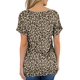 thumbnail image 3 of Tops casuales con estampado de leopardo para mujer, camisas de manga corta con cuello en V, blusa suelta, camiseta básica,XL JAMW Sencillez, 3 of 4