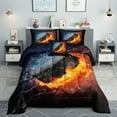 thumbnail image 1 of Lightweight Honeycomb 3-Piece Bedding Set For Teen Boys, Modern Bedding Quilt Set With Geometric Decor, Microfiber Lightweight, 1 of 1