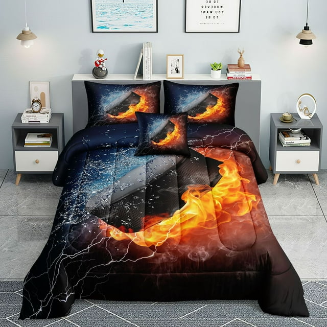 Lightweight Honeycomb 3-Piece Bedding Set For Teen Boys, Modern Bedding Quilt Set With Geometric Decor, Microfiber Lightweight