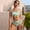 Green, variant on Dvkptbk Swimwear Women Cover Ups for Swimwear Women Women's Fashion Sexy Print Color Pleated Swimsuit Neck Hanging Open Back Swimsuit Bikini Split Swimsuit Suit