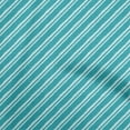 thumbnail image 1 of oneOone Tissu Jersey Viscose Turquoise Bleu Rayures Matériel de Robe Tissu Imprimé Tissu au Mètre 60 Pouces de Large, 1 of 5