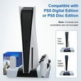 thumbnail image 2 of Chargeur Double pour Manette PlayStation 5, Ventilateur Turbo avec Protection contre la Surcharge, Support de Refroidissement Rapide pour PS5, Base Multifonctionnelle pour Éditions Disque et Numériques, 2 of 5