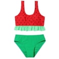 thumbnail image 1 of URMAGIC URMAGIC 7-14T Child Girls 2 Piece Bikini Set Swimsuit Bathing Suit/Watermelon, 1 of 6