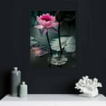 thumbnail image 5 of Nawypu Pink Lotus Flower Wall Art Zen Floral Canvas Prints Water Lily Bloom Picture Meditation Spiritual Room Decor Artwork Frame, 5 of 5