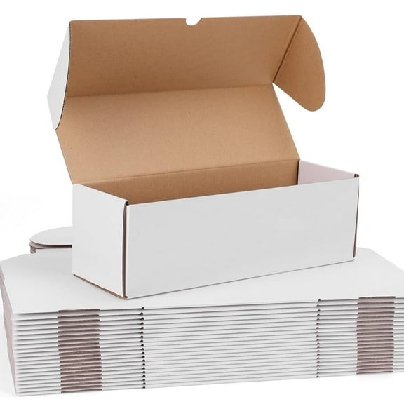 Ucanpack Corrugated White Mailer Box ECT-32 Heavy Duty Moving Box Large , 24½ x 14¼ x 4½" - 10 Pcs