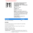 thumbnail image 2 of Front and Rear Suspension Strut and Shock Absorber Assembly Kit - Compatible with 1984 - 1990 Chevy Celebrity FWD 1985 1986 1987 1988 1989, 2 of 2