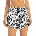 thumbnail image 2 of Sigee Hand Drawn Snake for Women's Athletic Shorts High Waisted Running Shorts Pocket Sporty Short Gym Elastic Workout ShortsLarge, 2 of 9