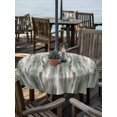 thumbnail image 2 of Outdoor Tablecloths with Umbrella Hole & Zipper, Sage Green Vintage Round Tablecloth 54 Inch, Stripes Painting Retro Abstract Art Waterproof Table Cloth, Patio/Pool/Picnic Table Covers, 2 of 8