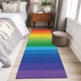 thumbnail image 4 of Runner Rug 2'x6', Colorful Striped Ombre Washable Non-Slip Hallway Runner Rugs, Rainbow Stripes Modern Abstract Art Bedside Rugs Floor Mats Carpet Runners for Kitchen Bathroom Laundry Room, 4 of 8